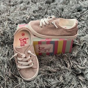 NEW! Slip on pink shimmer, not glitter, sneakers